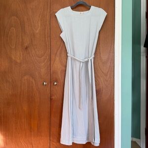 Faherty Maxi Light Blue Split Hem Dress – S